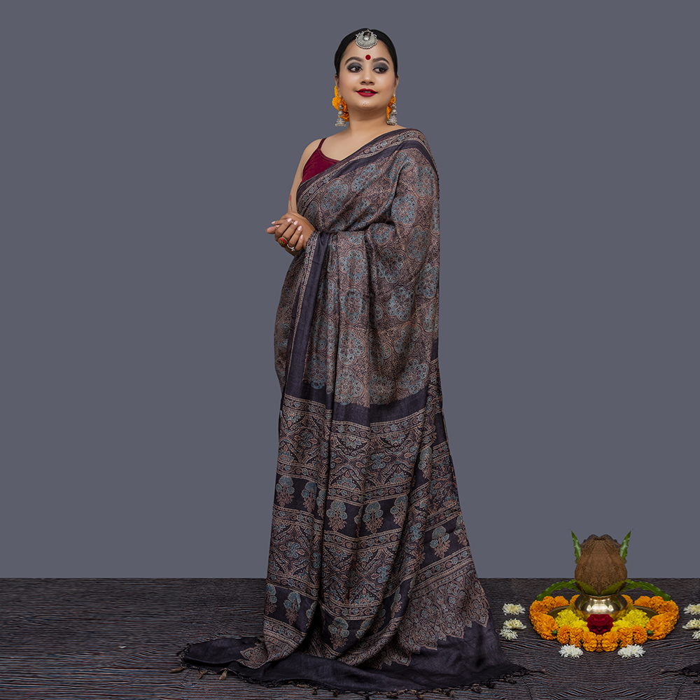 Ajrakh Saree