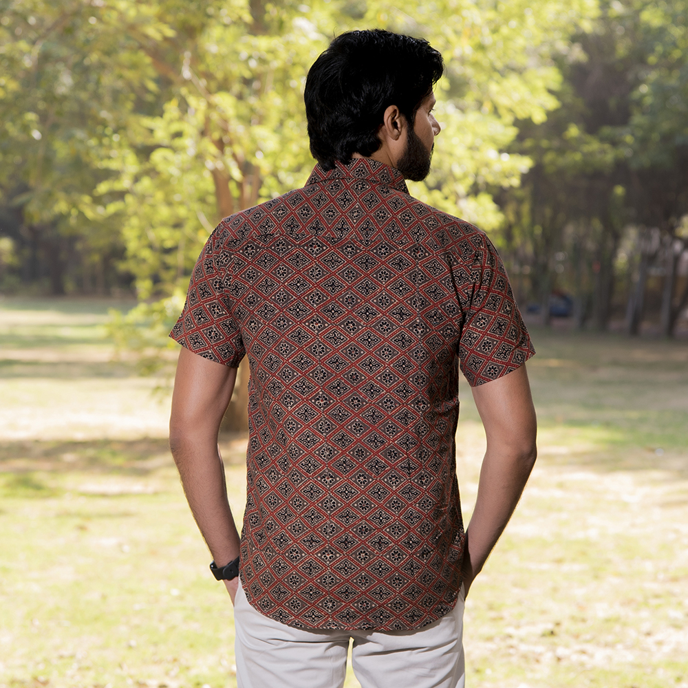 Kala Cotton Ajrakh Shirt - Image 3