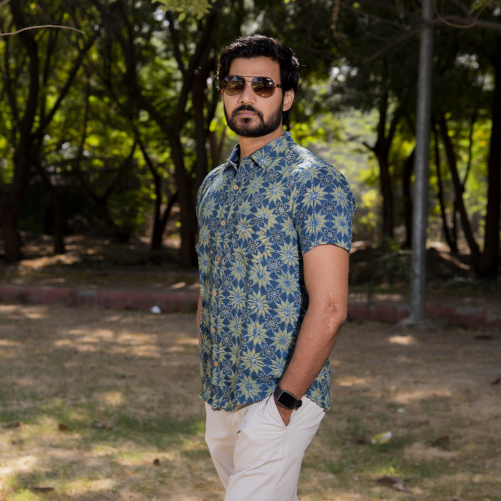 Kala Cotton Ajrakh Shirt - Image 2