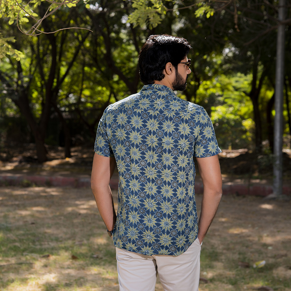Kala Cotton Ajrakh Shirt - Image 3