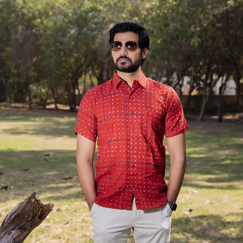 Kala Cotton Ajrakh Shirt