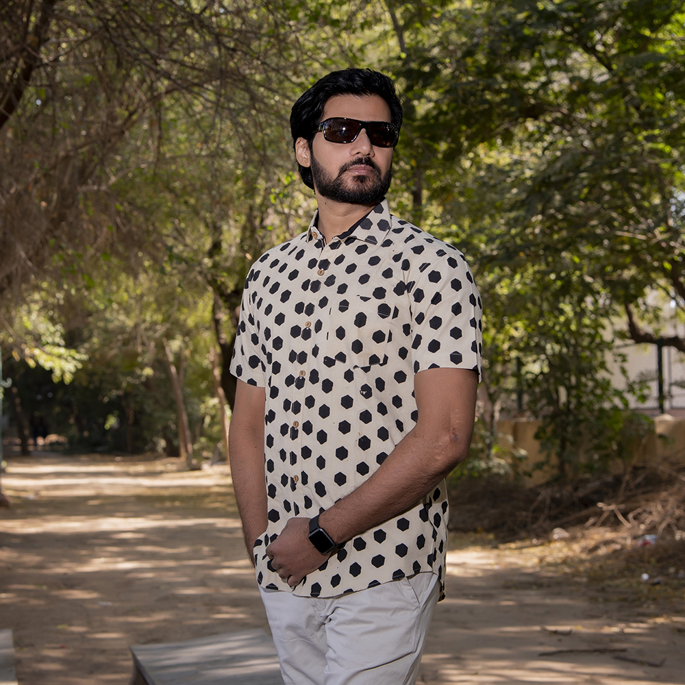 Kala Cotton Ajrakh Shirt - Image 2