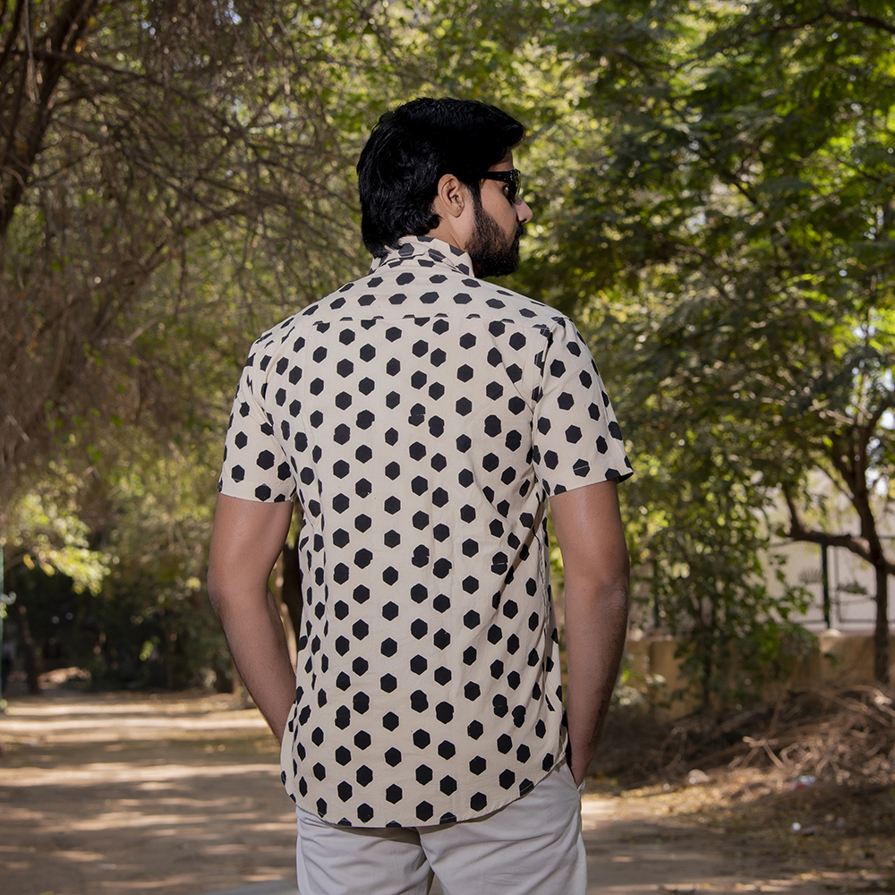 Kala Cotton Ajrakh Shirt - Image 3