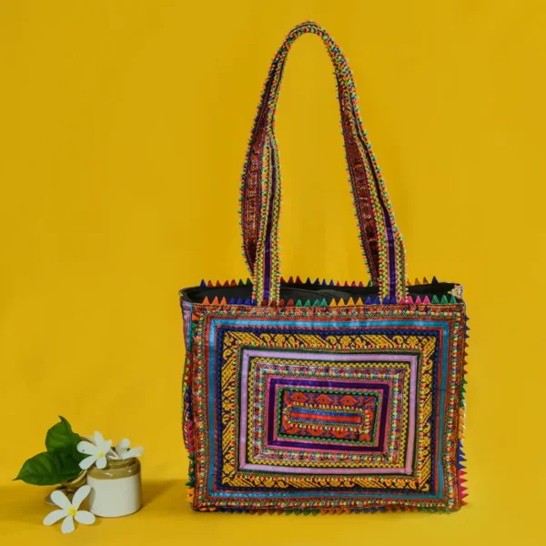 Hari Jari Art Rectangular Large Pabi Shoulder Bag