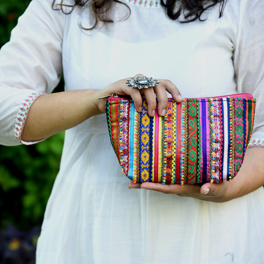 Pabi Multipurpose Kutch Embroidered Pouch