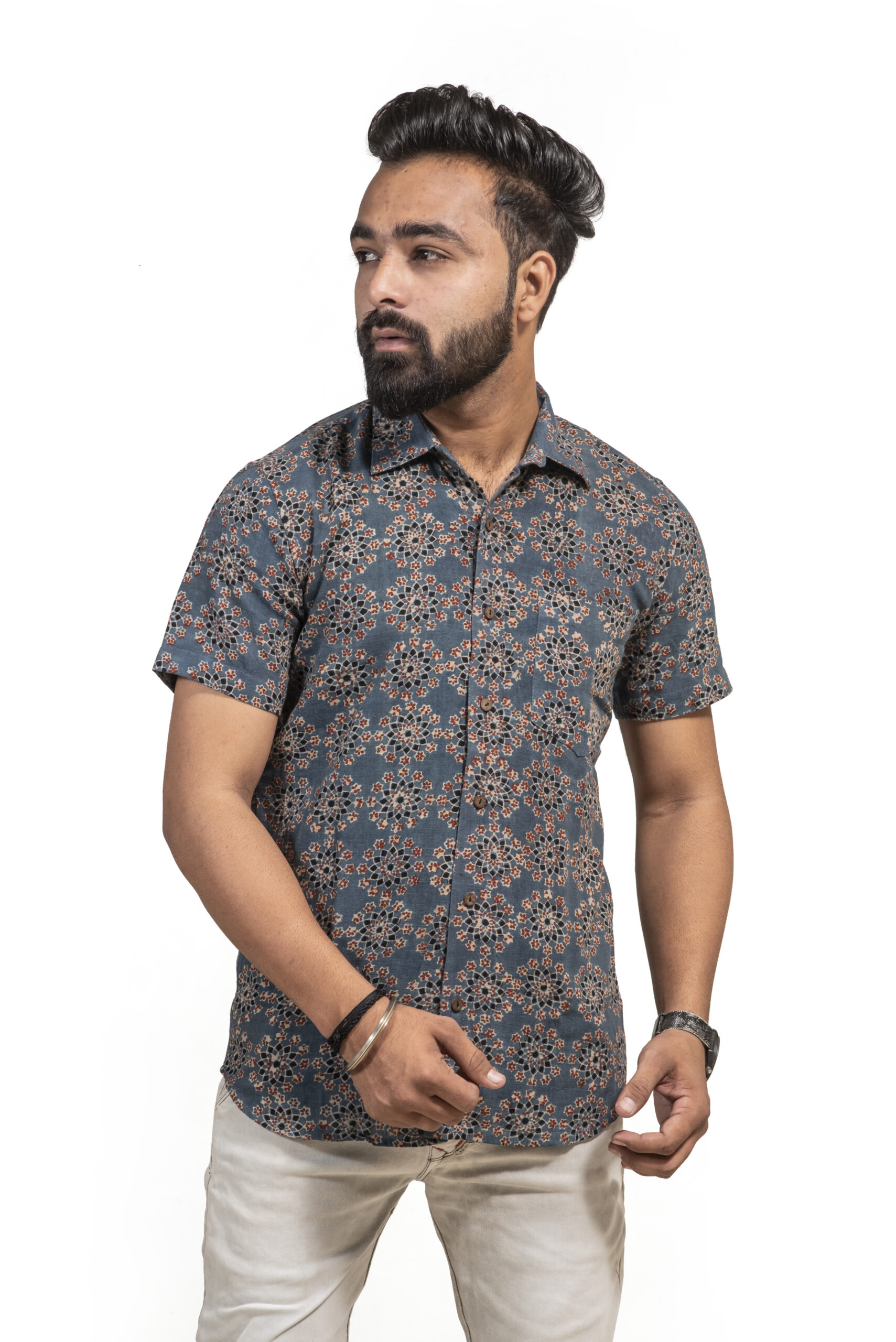 Kala Cotton Ajrakh Shirt