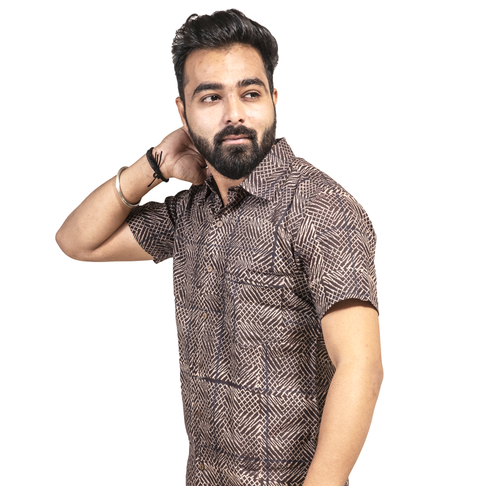 Kala Cotton Ajrakh Shirt - Image 3