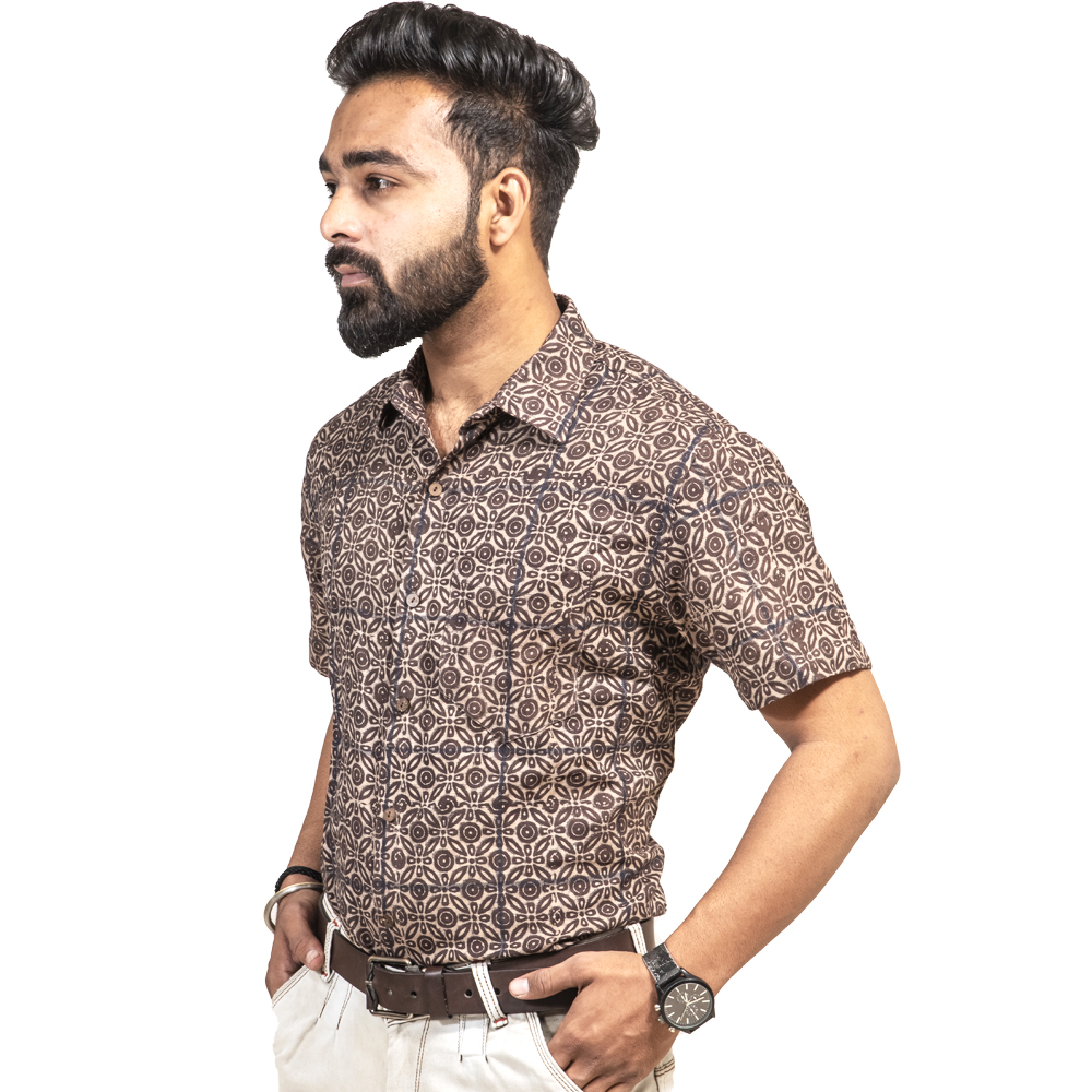 Kala Cotton Ajrakh Shirt - Image 3