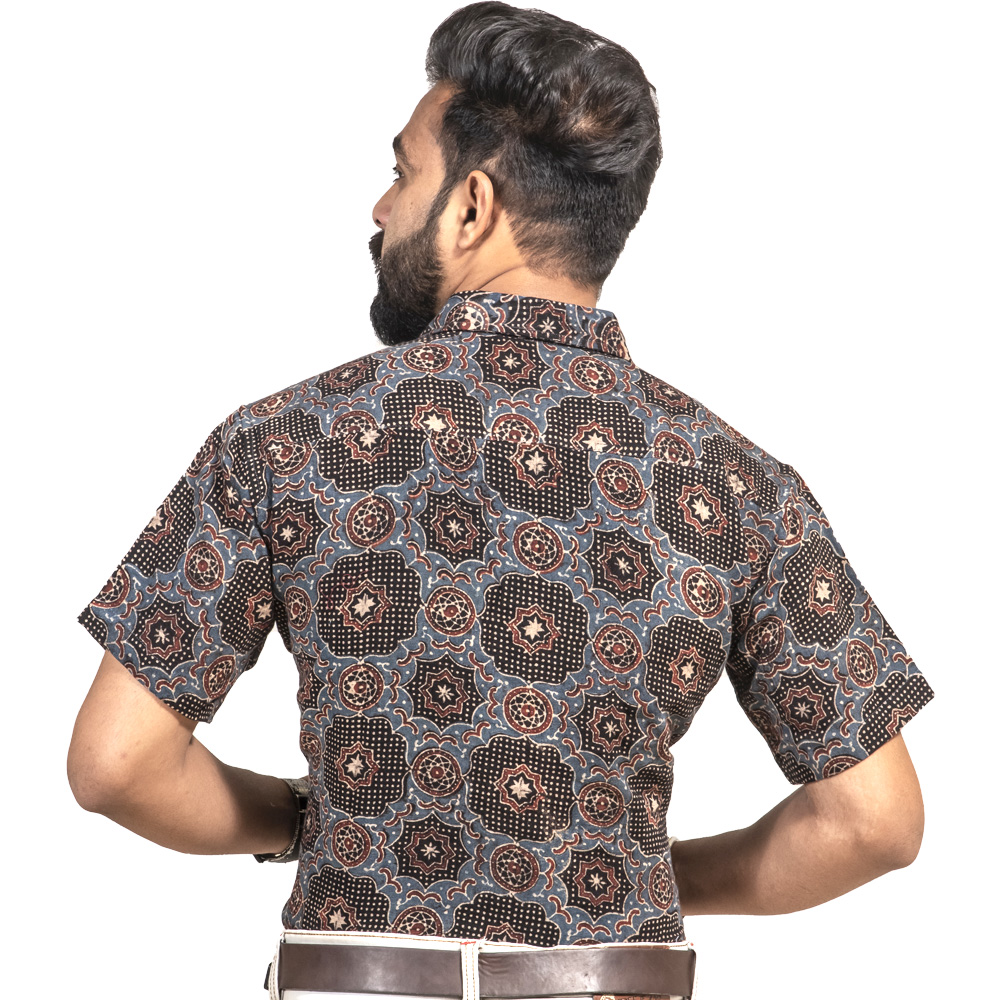 Kala Cotton Ajrakh Shirt - Image 3