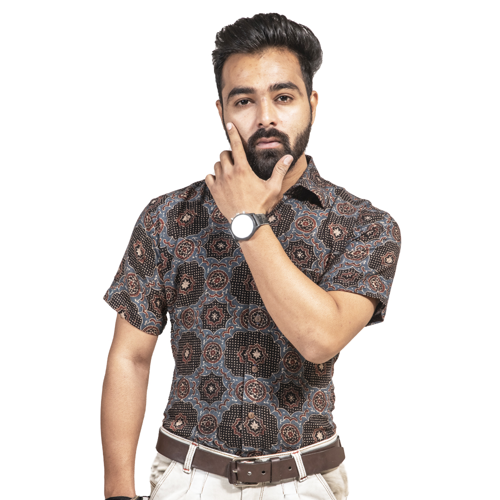 Kala Cotton Ajrakh Shirt