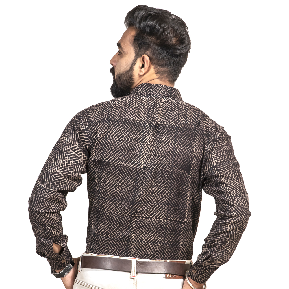 Kala Cotton Ajrakh Shirt - Image 4