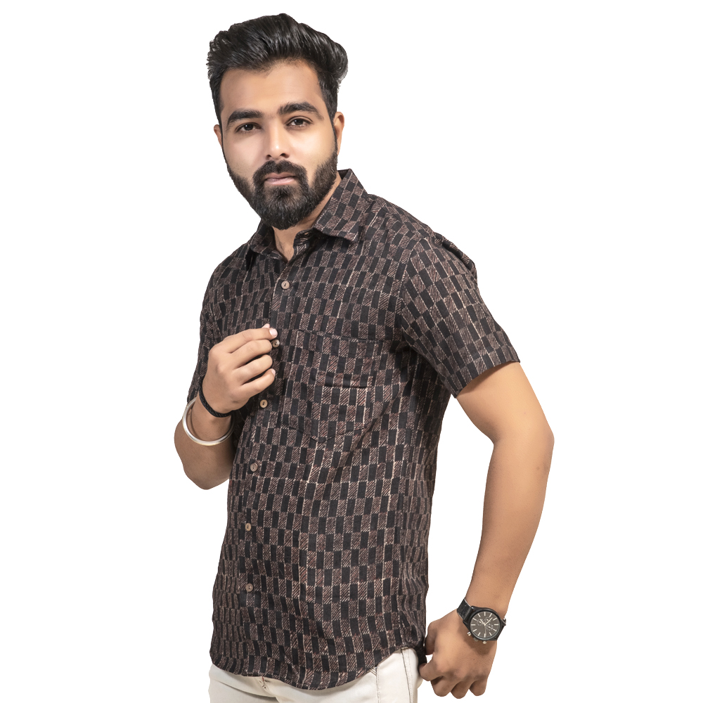 Kala Cotton Ajrakh Shirt - Image 3