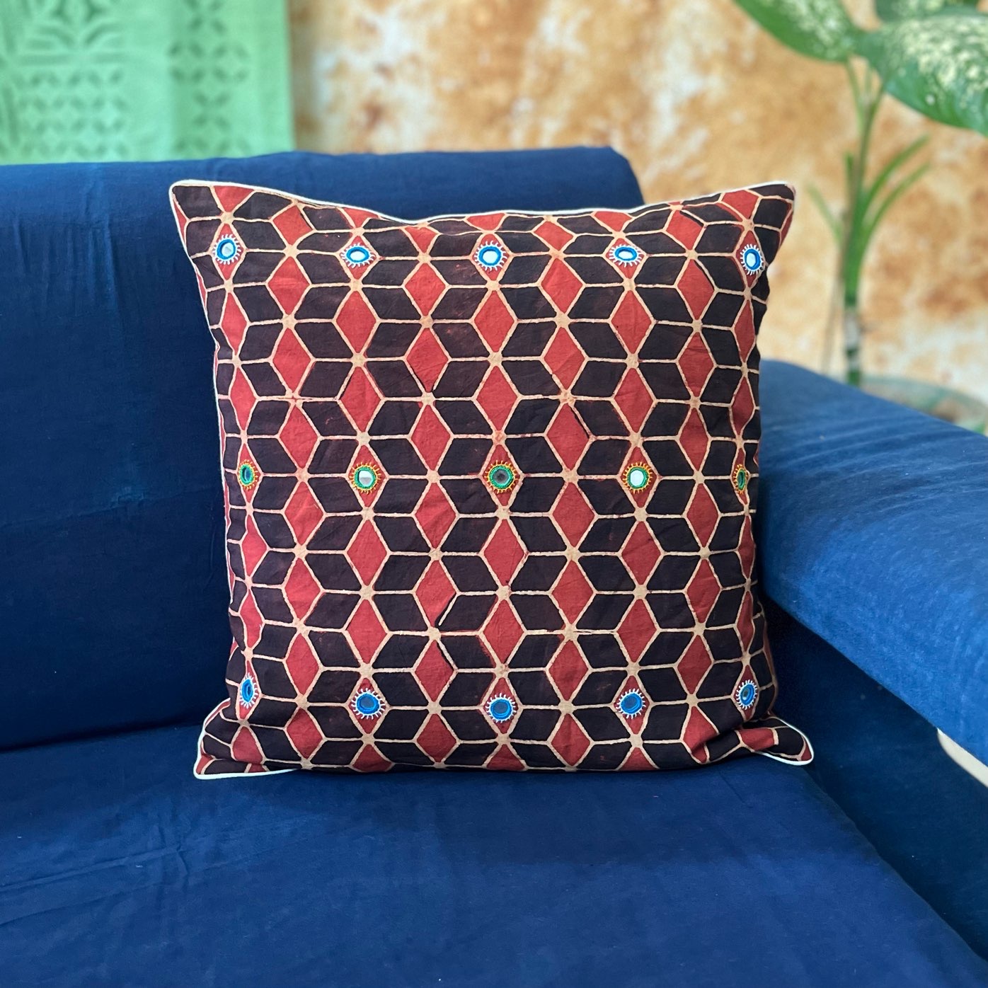Ajrakh Cushion Cover Set - Image 2