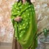 100% Handmade, Rabari Women Embroidered, Bandhani Shawl