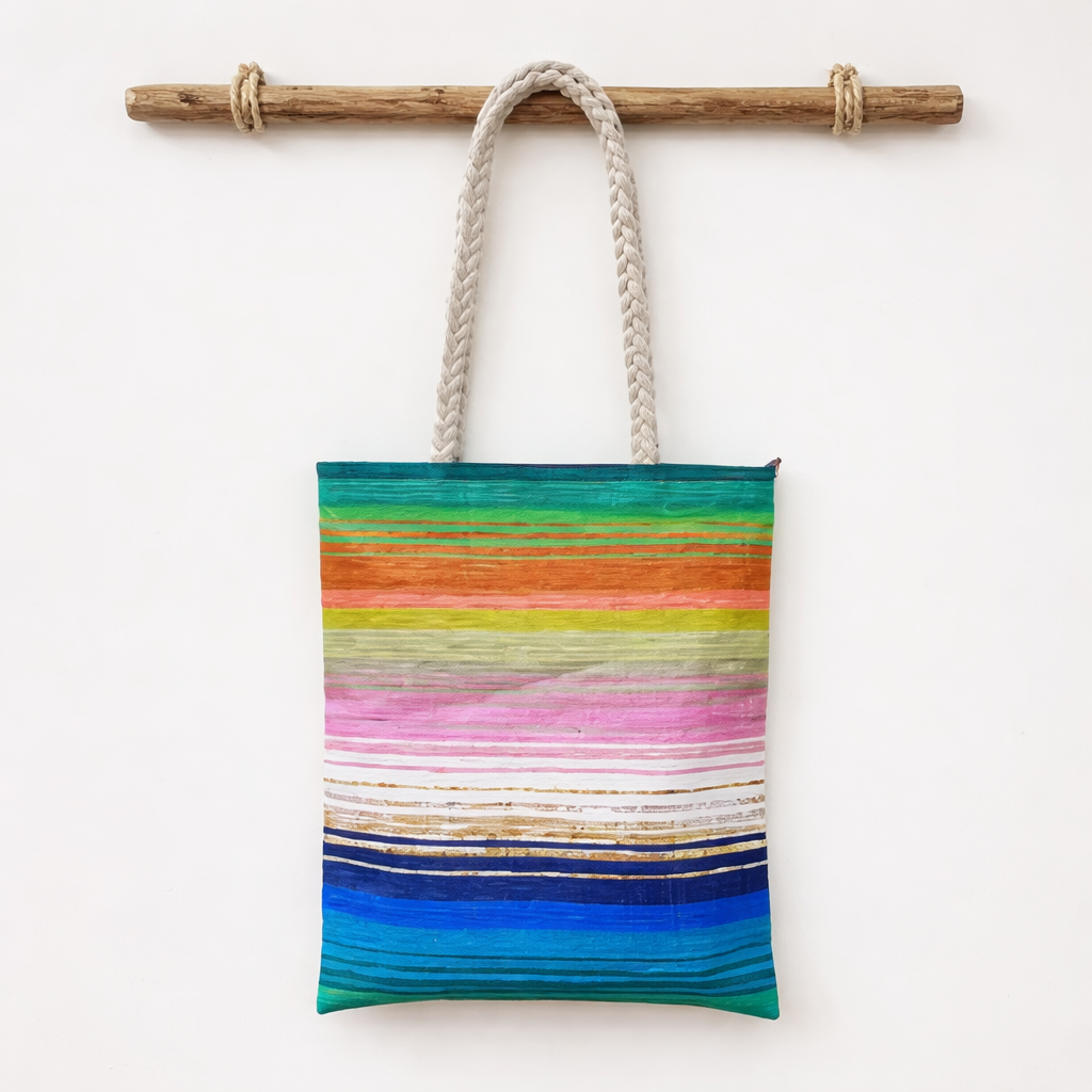 Upcycled Plastic Handwoven Tote Bag