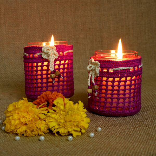Crochet Candle Jar