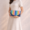 Denim Blue Upcycled Plastic Handwoven Clutch