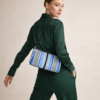 Up-cycled plastic weaving shoulder bag