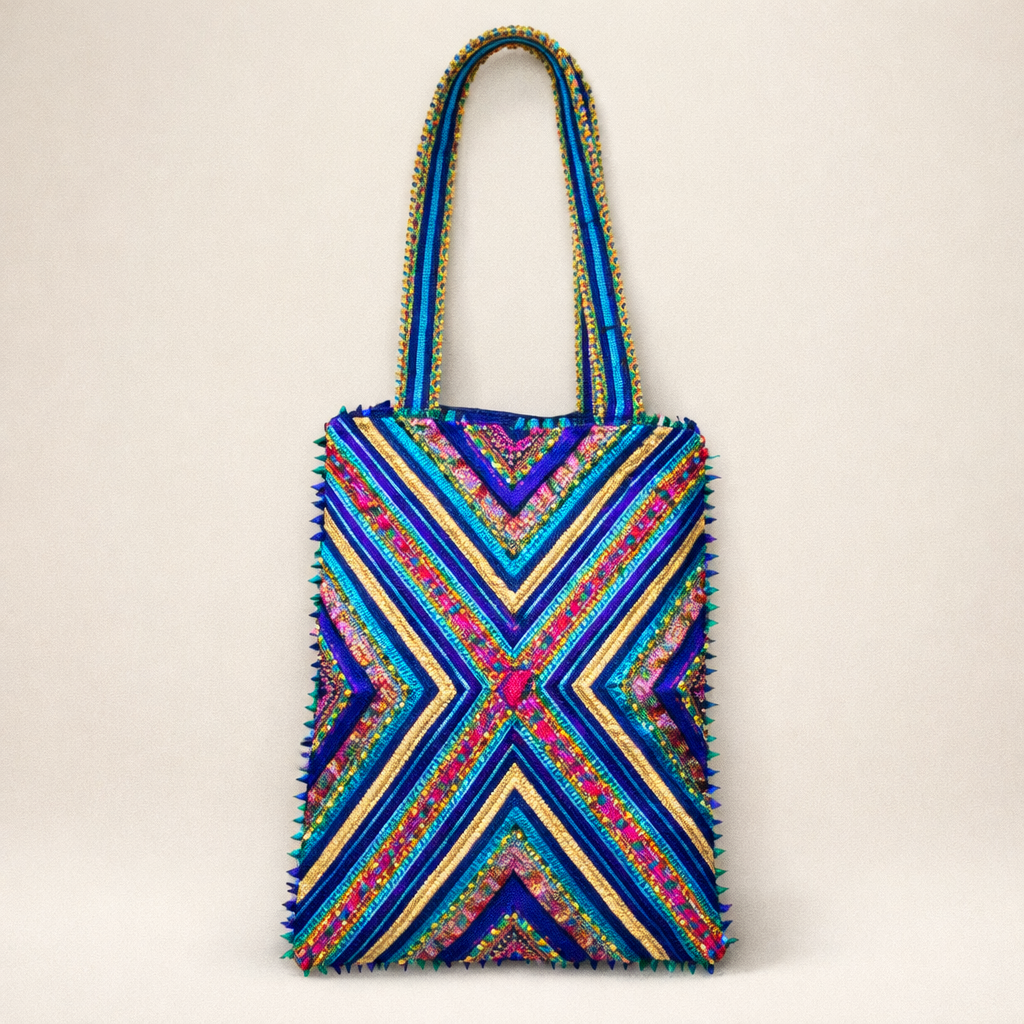 Hari Jari Art Pabi Rectangular Tote Bag