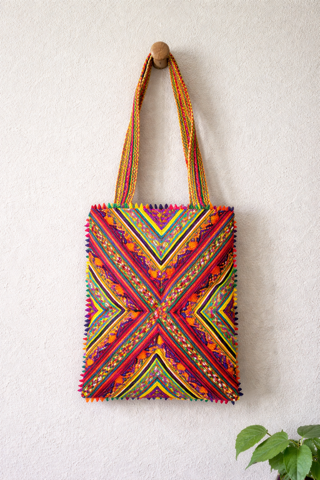 Hari Jari Art Pabi Rectangular Tote Bag