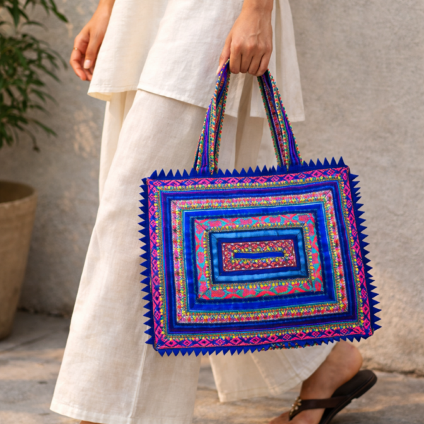Hari Jari Art Rectangular Medium Pabi Bag