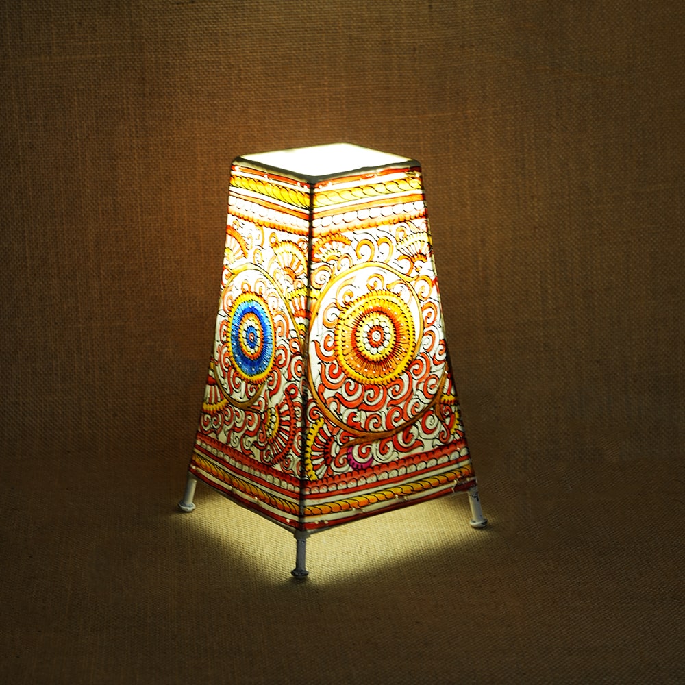 Floral Leather Lamp