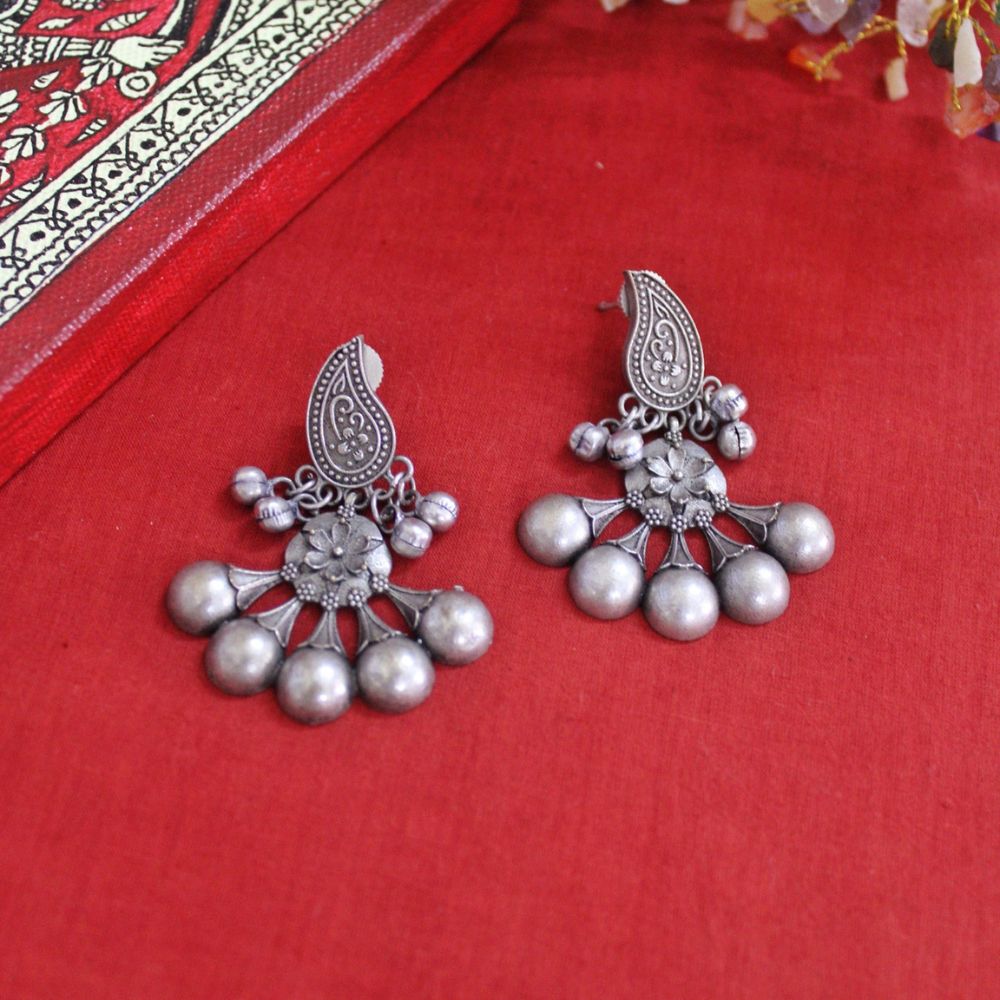 Oxidised German Silver Earrings