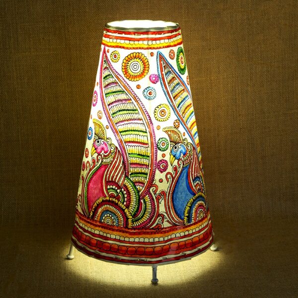Peacock Leather Lamp