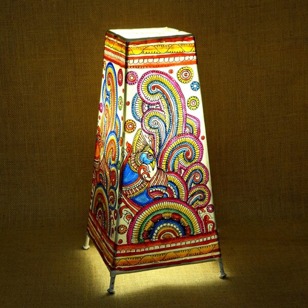 Peacock Leather Lamp