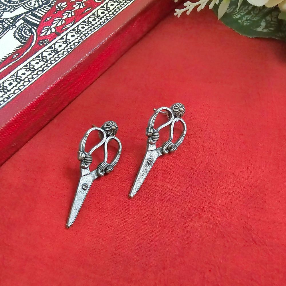 Oxidised German Silver Earrings