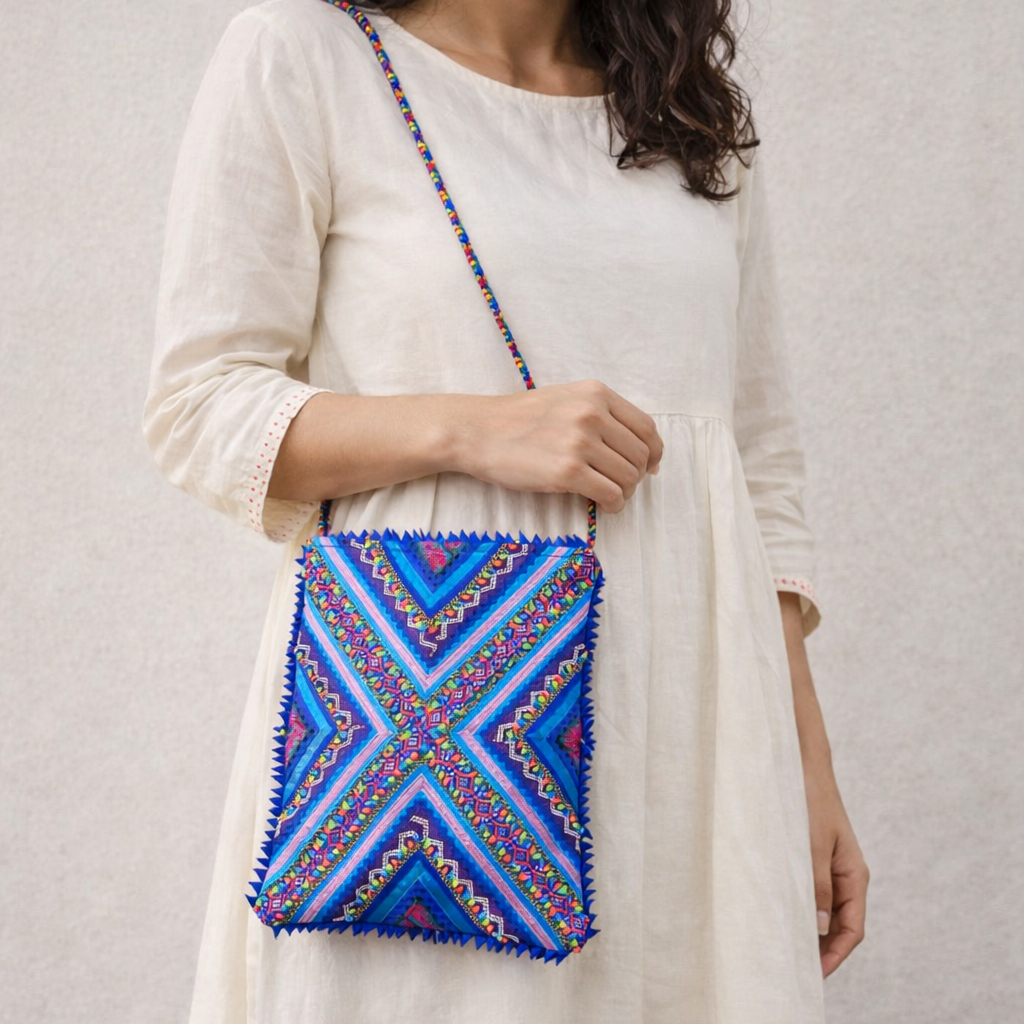 Hari Jari Art Pabi Rectangular Sling Bag