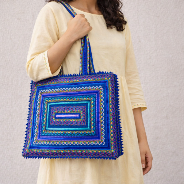Hari Jari Art Rectangular Large Pabi Bag