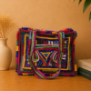 rabari embroidery artwork shoulder bag